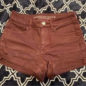 Burgundy Hi Rise Shortie AE